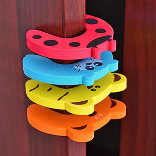 5Pcs Baby Door Stopper Hand Pinch Guard - Cartoon Animal Design