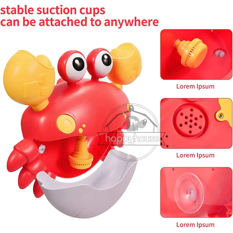 Baby Bath Toys Bubble Machine Crabs Frog